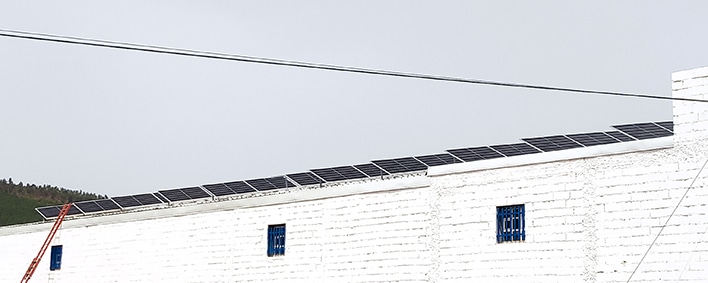 Photovoltaic solar panel on roof for socitransa - by soltec ingenieros
