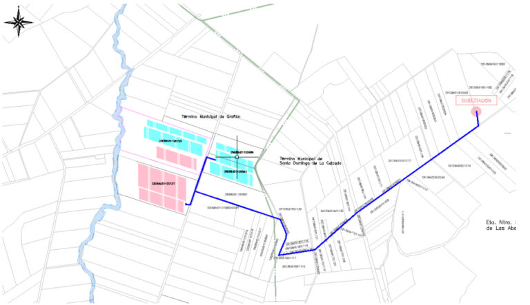 Plano de la ubicación del parque solar en Logro;o